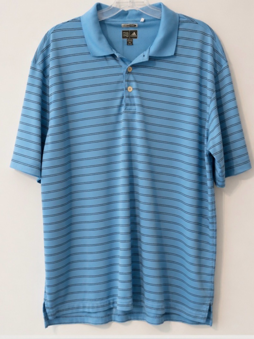 Adidas ClimaCool Performance Golf Polo Shirt Men’s XXL Blue Striped
